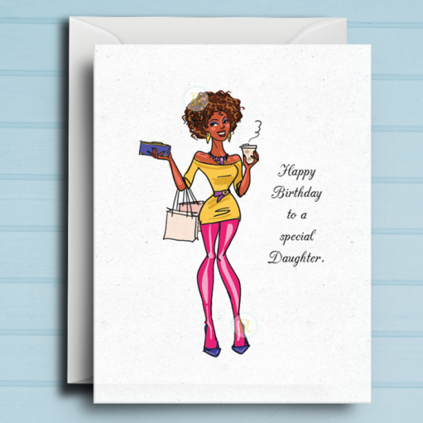 Black Woman Birthday Card K